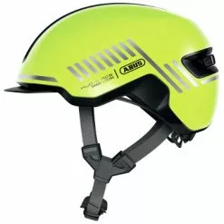 Abus Soldes 57 Casque Abus HUD-Y Ace Signal Yellow Avec Feu Pour Vélo En Ville
