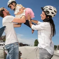 Casque De Vélo Crème Avec Feu Arrière Amovible City Go Polisport -Abus Soldes casque de velo creme avec feu arriere amovible city go polisport full 5