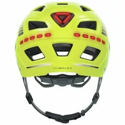 Casque Vélo Avec éclairages Abus Hyban 2.0 LED Signal Yellow -Abus Soldes casque velo avec eclairages abus hyban 2 0 led signal yellow full 3