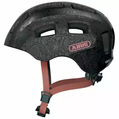 Casque Vélo Enfant Youn-I 2.0 Abus Noir Fleuri 3 Casque Vélo Enfant Youn-I 2.0 Abus Noir Fleuri