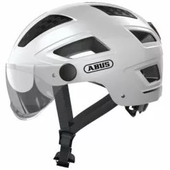 Abus Soldes 49 Casque Vélo Hyban 2.0 Ace Blanc Avec Visière Intégrée Abus