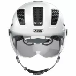 Abus Soldes -Abus Soldes casque velo hyban 2 0 ace blanc avec visiere integree abus full 2