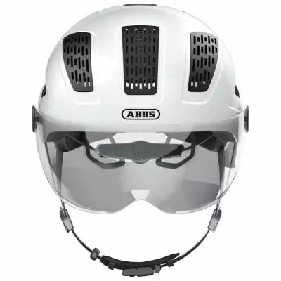 Casque Vélo Hyban 2.0 Ace Blanc Avec Visière Intégrée Abus 4 Casque Vélo Hyban 2.0 Ace Blanc Avec Visière Intégrée Abus – Image 2