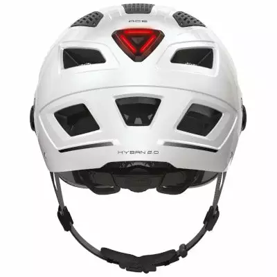 Casque Vélo Hyban 2.0 Ace Blanc Avec Visière Intégrée Abus 5 Casque Vélo Hyban 2.0 Ace Blanc Avec Visière Intégrée Abus – Image 3
