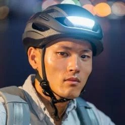 Casque Vélo Lumineux à Clignotants Ultra Lumos Noir -Abus Soldes casque velo lumineux a clignotants ultra lumos noir full 4