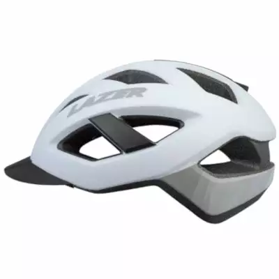 Casque Vélo Polyvalent Avec Petite Visière Cameleon Lazer Blanc 5 Casque Vélo Polyvalent Avec Petite Visière Cameleon Lazer Blanc – Image 3