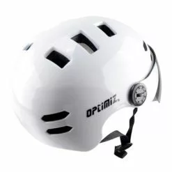 Casque Vélo Urbain à Visière Blanc Optimiz O-380 -Abus Soldes casque velo urbain a visiere blanc optimiz o 380 full 4