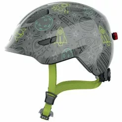 Casque Vélo Bébé Abus Smiley 3.0 LED -Abus Soldes casque velo SMILEY 3.0 LED GREY SPACE