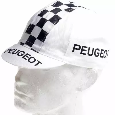Vintage Cycling Casquette Vintage Multisport Vélo Logo Peugeot Cycles à Damiers 3 Vintage Cycling Casquette Vintage Multisport Vélo Logo Peugeot Cycles à Damiers – Image 2