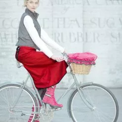 Georgia In Dublin Jupe Protège Pluie De Vélo Sur Cycliste Rainwrap - Rouge