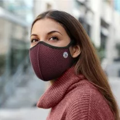 Masque FFP2 Anti-pollution Frogmask Bordeaux Pour Cycliste