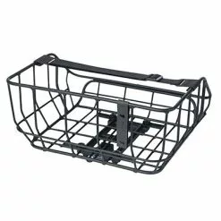 Panier ArriĂšre Noir Sur Porte-bagages MIK Portland Basil