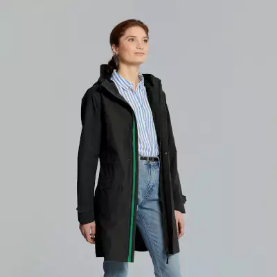 Parka Pluie Chaud Et élégant Noir Pour Femmes Mosse Basil 4 Parka Pluie Chaud Et élégant Noir Pour Femmes Mosse Basil – Image 2