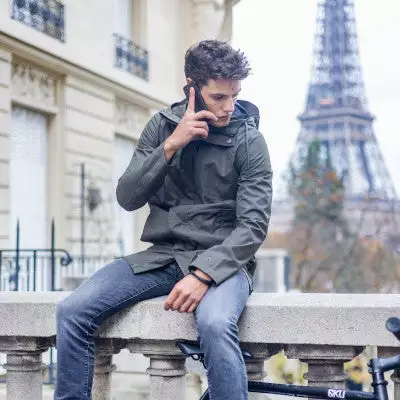 Parka Vélo étanche Et Coupe-vent The Downtown Racer Kaki 4 Parka Vélo étanche Et Coupe-vent The Downtown Racer Kaki – Image 2