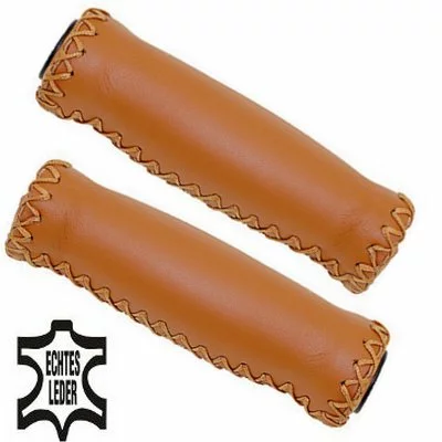 VELO Poignées De Guidon Vélo En Cuir Véritable Marron 3 VELO Poignées De Guidon Vélo En Cuir Véritable Marron