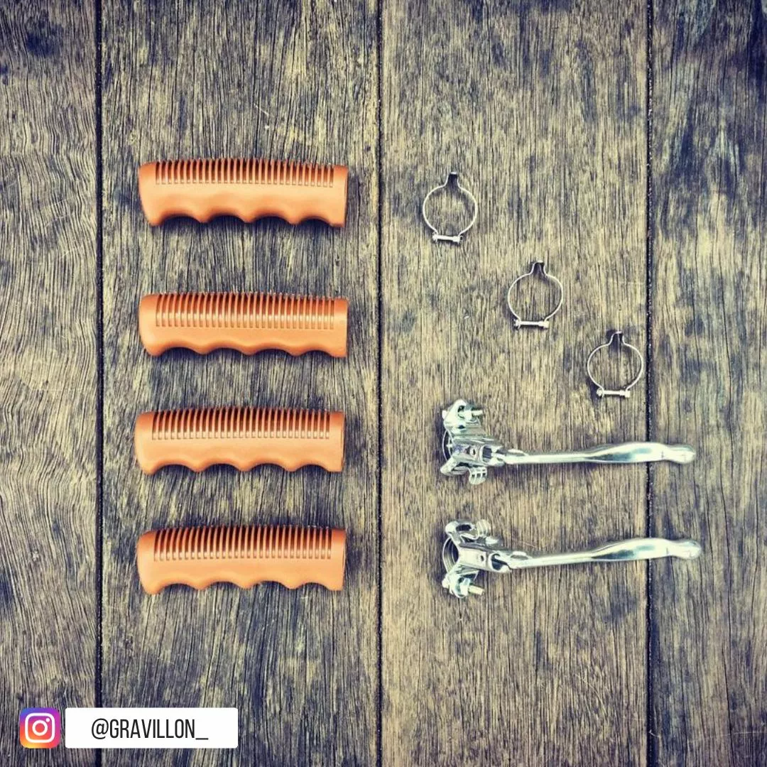 Brandless Poignées De Vélo Vintage Caramel Avec Creux 110 Mm 8 Brandless Poignées De Vélo Vintage Caramel Avec Creux 110 Mm – Image 6