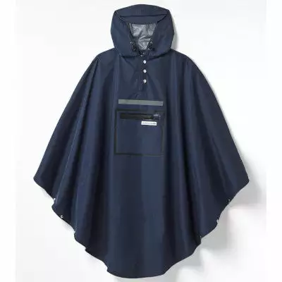 Poncho Imperméable Bleu Marine Pour Cycliste The Peoples Poncho 4 Poncho Imperméable Bleu Marine Pour Cycliste The Peoples Poncho – Image 2