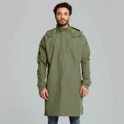 Poncho Pluie Respirant Et étanche Unisexe Vert Olive Mosse Basil