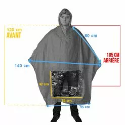 Hooodie Poncho Pluie Rouge Avec Fenêtre Pour Lumière De Vélo -Abus Soldes poncho pluie rouge avec fenetre pour lumiere de velo full 3