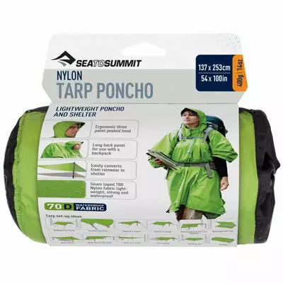 Poncho-Tarp En Nylon Thermocollé Vert Sea To Summit 3 Poncho-Tarp En Nylon Thermocollé Vert Sea To Summit