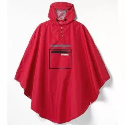 Poncho Vélo Imperméable Rouge The Peoples Poncho -Abus Soldes poncho velo impermeable rouge the peoples poncho full 2