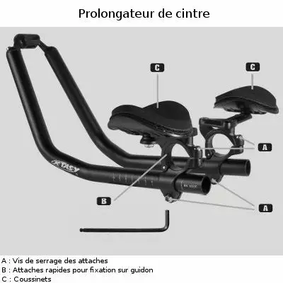 Ergotec-Humpert Prolongateur De Cintre Vélo Pour Triathlon Professionnel 4 Ergotec-Humpert Prolongateur De Cintre Vélo Pour Triathlon Professionnel – Image 2