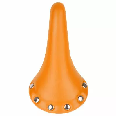 Endzone Selle Vélo Vintage Orange Imitation Cuir Avec Rivets 4 Endzone Selle Vélo Vintage Orange Imitation Cuir Avec Rivets – Image 3